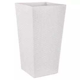 кашпо Ротанг напольное, 325х325х610 мм, пластик, белый