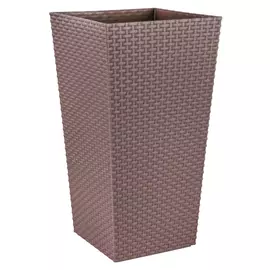 кашпо Ротанг напольное, 325х325х610 мм, пластик, венге