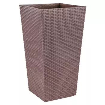 кашпо Ротанг напольное, 325х325х610 мм, пластик, венге