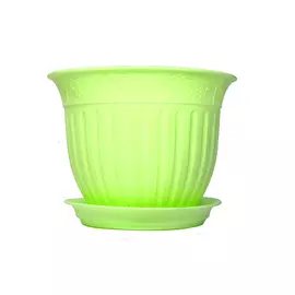 кашпо с поддоном ВИНОГРАД, зеленый, 1,6 л, пластик