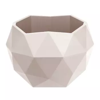 кашпо Топаз 0,45л d12,3см h8,5см кремовый пластик