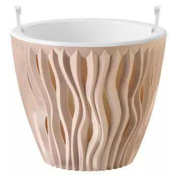 кашпо Вдохновение 7,5л d25см h23,5см пудровый пластик