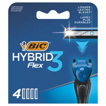 кассеты BIC Flex 3 Hybrid 4шт