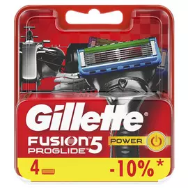 кассеты GILLETTE Fusion Pro Glide Power 4шт