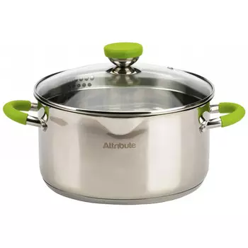 кастрюля ATTRIBUTE Lime 5л 24см нержавеющая сталь, индукция