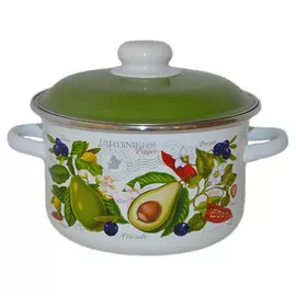 кастрюля Avocado 4л 15см эмал.сталь с крышкой