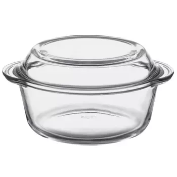 кастрюля BORCAM 1,45л 21,8см с крышкой жаропрочное стекло