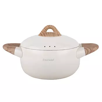 кастрюля ESPRADO Bola 3л 20см антипр.покр. алюминий с крышкой индукция белый