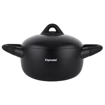 кастрюля ESPRADO Bola 4л 22см антипр.покр. алюминий с крышкой индукция черный