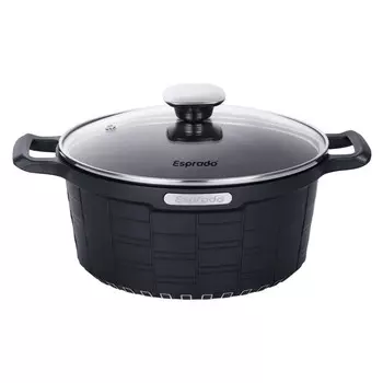 кастрюля ESPRADO Cuadro 2,5л 20см антипр.покр. литой алюминий стеклянная крышка индукция