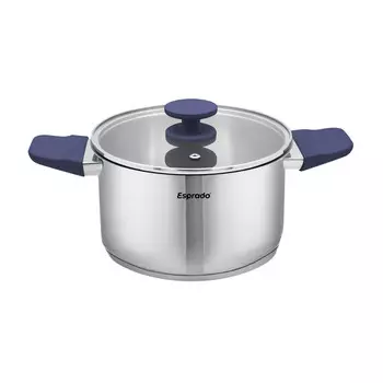 кастрюля ESPRADO Lila 3,3л 20см нерж.сталь стеклянная крышка индукция