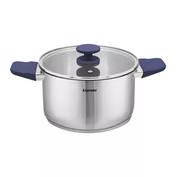 кастрюля ESPRADO Lila 5,6л 24см нерж.сталь стеклянная крышка индукция