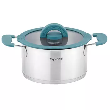 кастрюля ESPRADO Morena 2,4л 18см нерж.сталь стеклянная крышка индукция