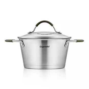 кастрюля ESPRADO Olivera 2,9л 20см нерж.сталь стекл.крышка индукция