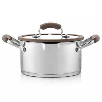 кастрюля ESPRADO Sense 2,5л 18см нерж.сталь стеклянная крышка индукция