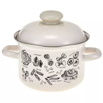 кастрюля HITT Графика 1,5л 14см эмалированная сталь