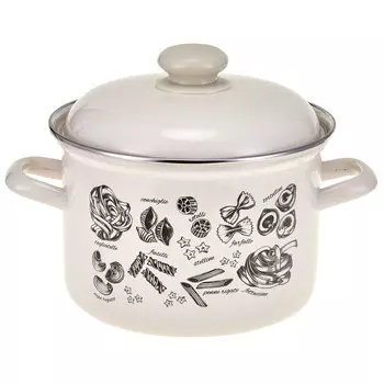 кастрюля HITT Графика 4,5л 20см эмалированная сталь