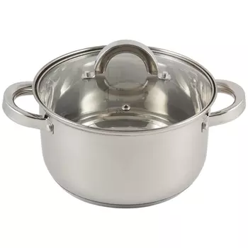 кастрюля MALLONY Mediano 3,6л 20см нерж.сталь с крышкой шкала объема