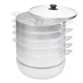 кастрюля-мантоварка КАЛИТВА 6л 26см 4уровня алюминий