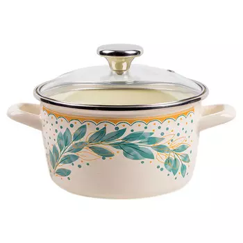 кастрюля METROT Лара 3,5л 20см эмал. сталь с крышкой