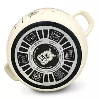 кастрюля METROT Одуванчик 4л 20см эмал.сталь с крышкой