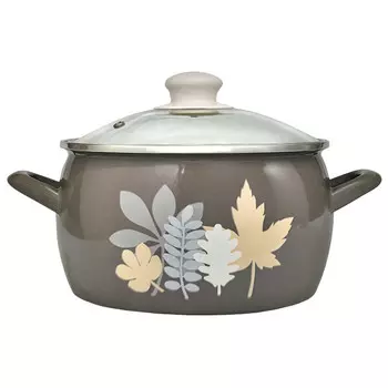 кастрюля METROT Осенняя соната 2,4л 16см эмал.сталь с крышкой