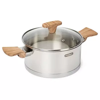 кастрюля PYREX Design 3л 20см нерж.сталь стеклянная крышка индукция