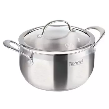 кастрюля RONDELL Admiring 3,8л 20см нержавеющая сталь, индукция