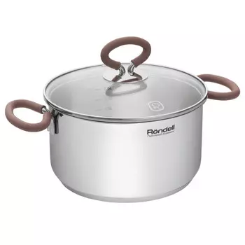кастрюля RONDELL Etery 5,1л 24см нержавеющая сталь, индукция