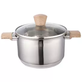 кастрюля WALMER Lancaster 2,5л 18см стекл.крышка нерж.сталь индукция