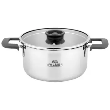 кастрюля WALMER Preston 3л 20см нержавеющая сталь, индукция
