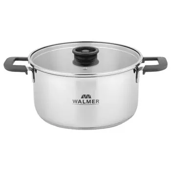 кастрюля WALMER Preston 5,4л 24см нержавеющая сталь, индукция