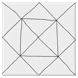 керамогранит 22,3x22,3 GEOMIX Pawn, черно-белая