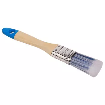 кисть плоская TOOLBERG Лазурит-Эксперт искусственная щетина деревянная рукоятка 25мм, арт.0112411