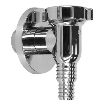 клапан обратный для стиральной машины угловой со штуцером хром