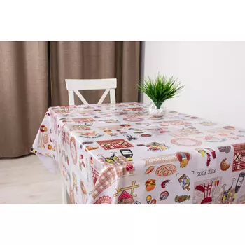 клеенка Mirror Пикник шир.140см бежевый, арт.15047