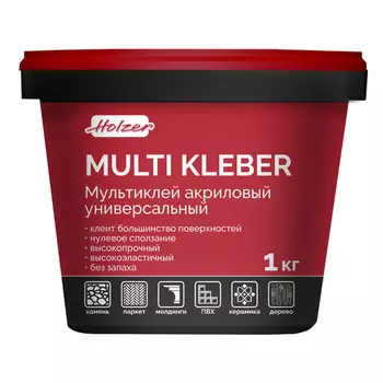 клей акриловый HOLZER Multi Kleber универсальный 1кг, арт.6430