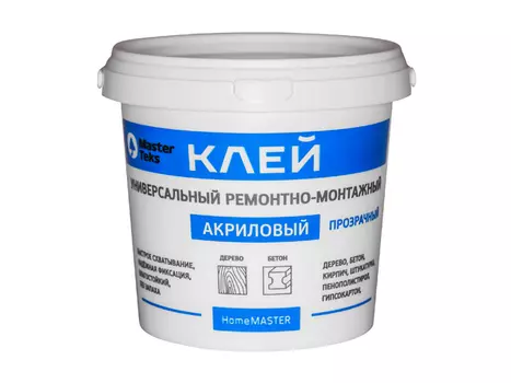 клей акриловый MASTERTEKS HM ремонтно-монтажный 0,9кг прозрачный, арт.9752931