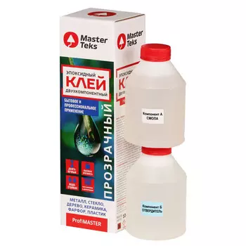 клей эпоксидный MASTERTEKS PM двухкомпонентный 1кг бесцветный, арт.9753550