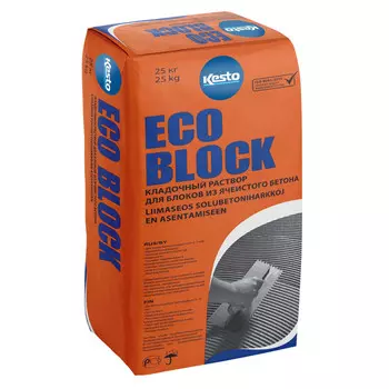 раствор кладочно-клеевой для пенобетона KESTO Eco Block 25кг