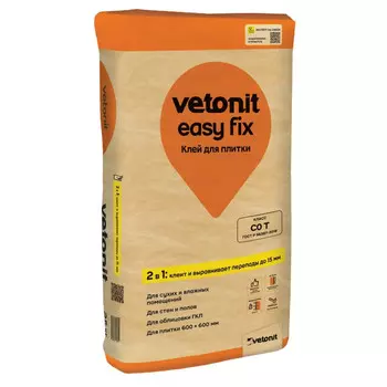 клей для керам.плитки WEBER Vetonit Easy Fix 25кг, арт.тов-043527