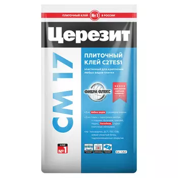 клей для плитки CERESIT CM17 высокоэластичный 5кг, арт.2092263