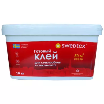 клей для стеклообоев SWEDTEX Супер готовый 10кг, арт.LS10