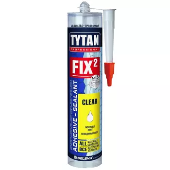 клей-герметик монтажный TYTAN Professional Fix2 Clear 290мл прозрачный, арт.73914