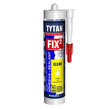клей-герметик монтажный TYTAN Professional Fix2 Clear 290мл прозрачный, арт.73914