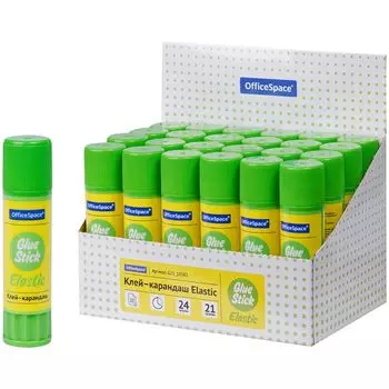 клей-карандаш ПВП OFFICESPACE Elastic 21г улучшенный дисплей