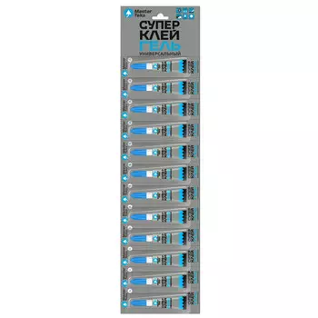 клей моментальный MASTERTEKS гель 3 гр бесцветный, арт.9781914