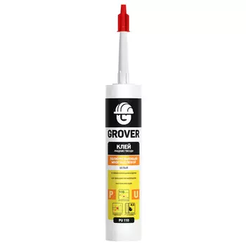клей монтажный GROVER PU110 жидкие гвозди 280мл белые, арт.GRK552