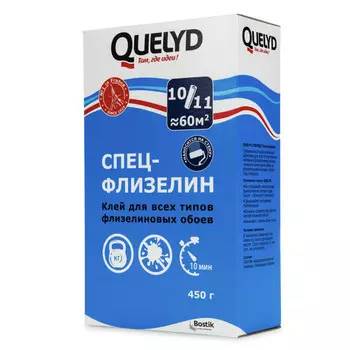 клей обойный QUELYD спец-флизелин 450г, арт.30603168