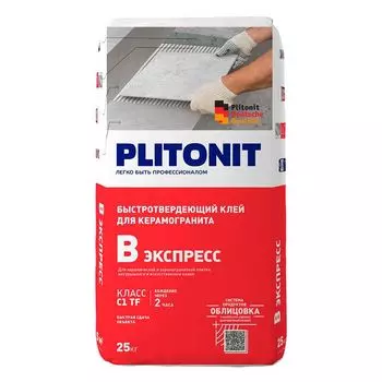 клей плиточный PLITONIT B Экспресс быстротвердеющий 25кг